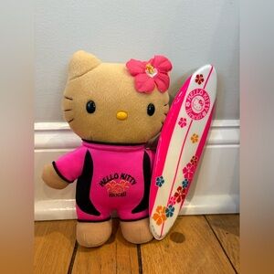 VTG & RARE Hello Kitty Hawaii Surfboard plush 2003 Y2K Sanrio collectible